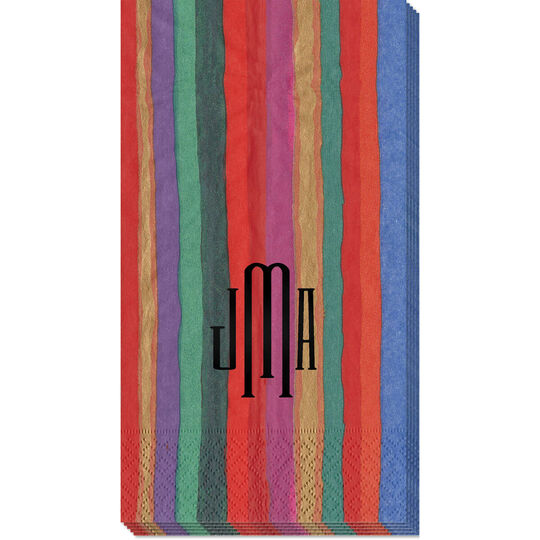 Balthazar Stripe Caspari Guest Towels